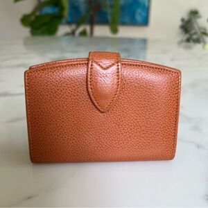 COACH Vintage Madison Card Case 4484 Mandarin Orange Leather Italy 90s Wallet